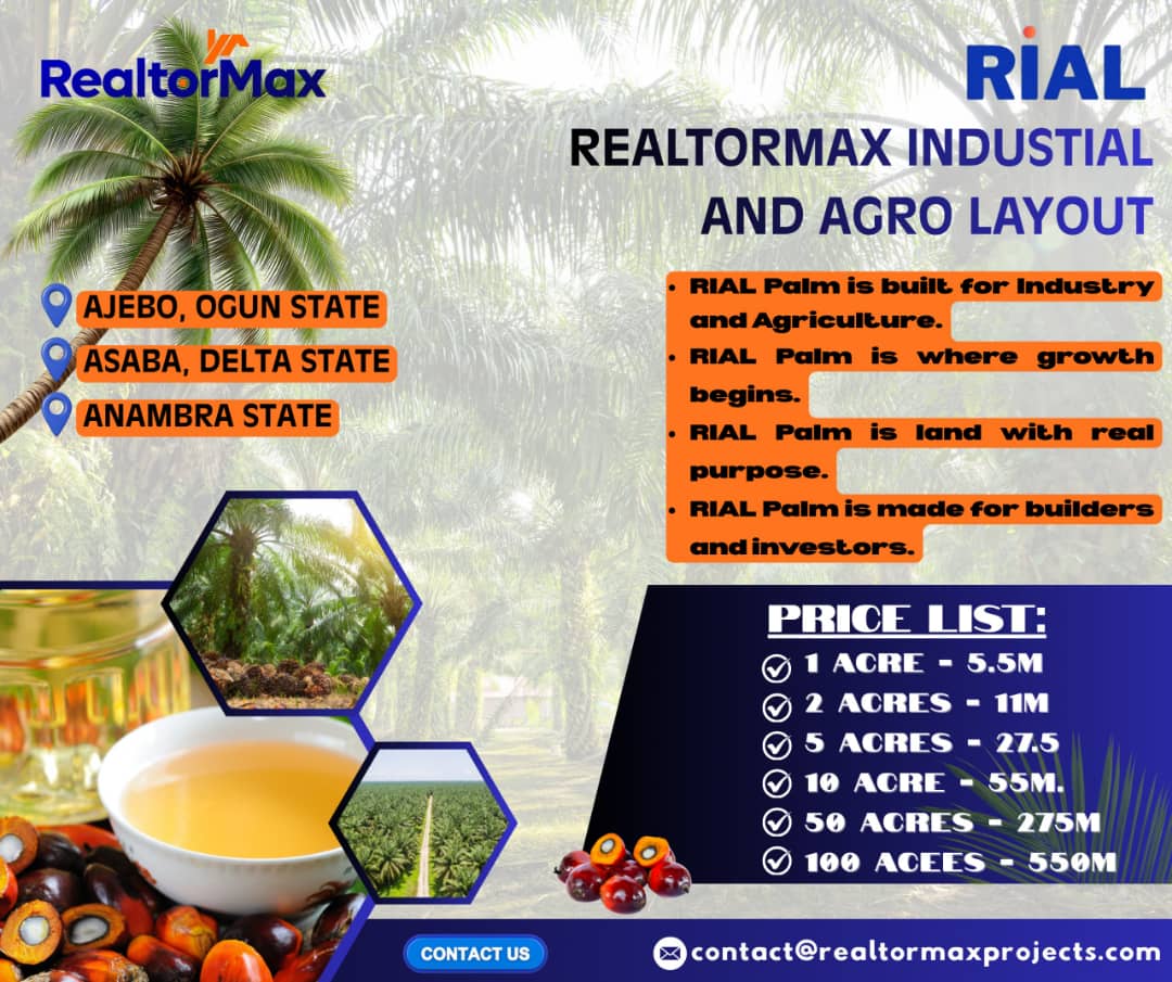 RIAL, N5.5M 6Plots/3000sqm OBAFEMI OWODE